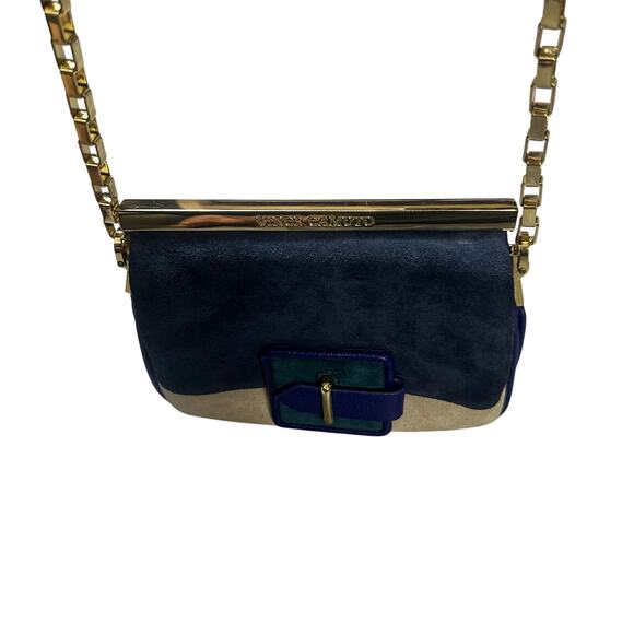 Vince Camuto Leather Suede Color Block Purse - Picture 5 of 9